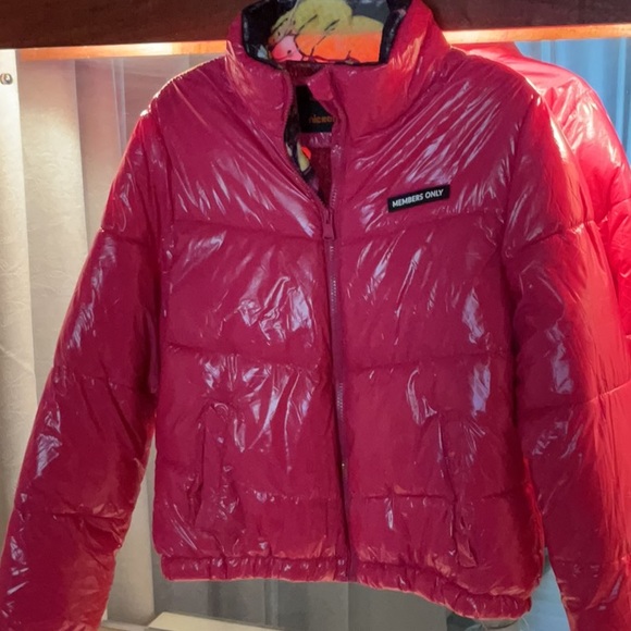 Members Only Jackets & Blazers - Members Only Nickelodeon Shiny Fuchsia Puffer Jacket NWT    FREE SHIPPING!